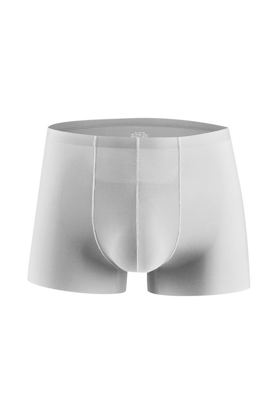 Mens Briefs Seamless Quick-Dry Solid Color Supportive Smoothing Boxer Underpants Workout Stretchy Everyday Panties