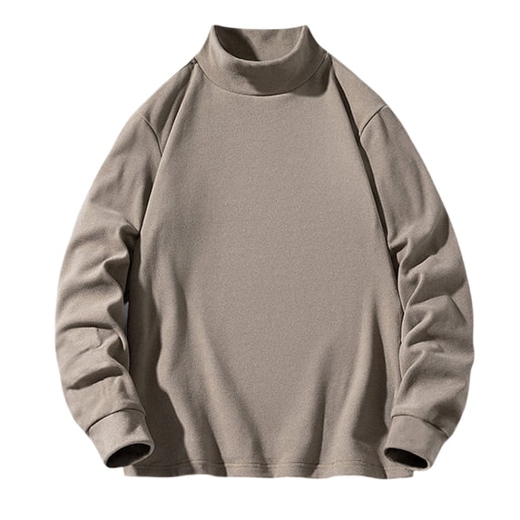 ShomPort Mens Casual Hooded Hoodies Mock Neck Long Sleeve Workout Drawstring Stretchy Sweatshirt Workout Fall Winter Tops