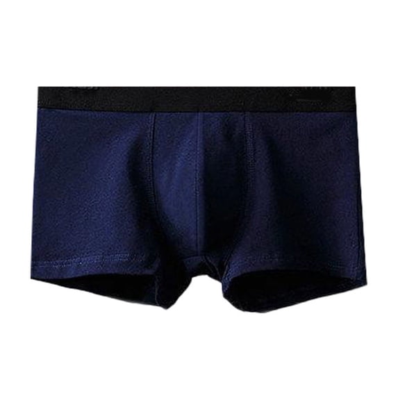 ShomPort Mens Plus Size Briefs Color Block Cotton Elastic Waistband Panties Breathable Sports Flat-Corner Underwear