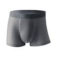 thumbnail image 1 of ShomPort Mens Seamless Underwear Mid-Rise Waisted Mesh Solid Color No Show Pouch Smoothing Workout Basic Briefs, 1 of 3