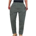 thumbnail image 1 of ShomPort Mens Straight Leg Cargo Pants Solid Color Casual Fall Fashion Trousers with Multi-pockets, 1 of 9