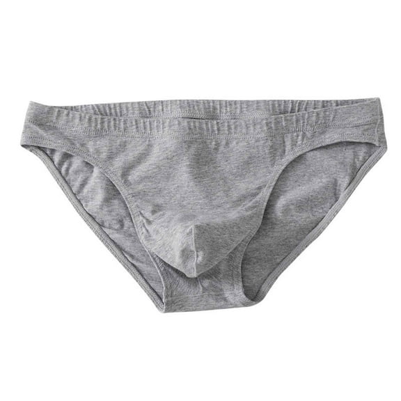 ShomPort Mid-Rise Seamless Briefs for Mens Solid Color Elastic Waistband Panties Cotton Daily Triangle Underwear