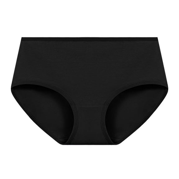 ShomPort Mid-Rise Waisted Panties for Womens Solid Color Invisible Seamless Comfy Stretchy Smoothing Briefs