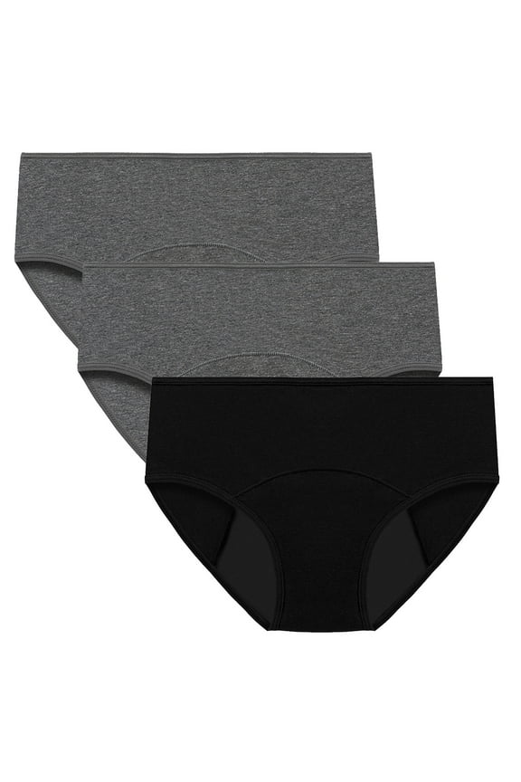 Mid Waisted Soft Womens Underwear Breathable Hipster Panties Plus Size Stretchy Briefs 3 Pack