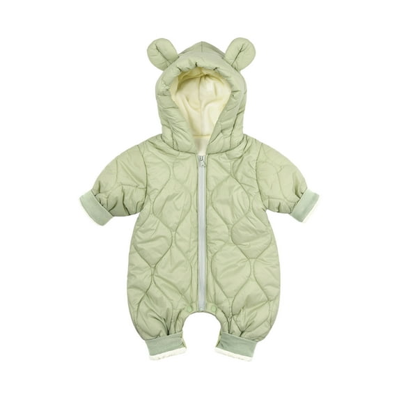 ShomPort Newborn Baby Boys Girls Thicken Jumpsuit Hooded Windproof Warm Winter Romper Coat Infant Zip Up Snowsuit