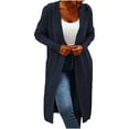 thumbnail image 1 of ShomPort Open Front Cardigan for Women Cable Knit Sweater with Pockets Long Sleeve Fall Winter Coat, 1 of 6