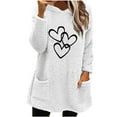 thumbnail image 1 of ShomPort Oversized Hoodies For Women Long Sleeve Hooded Fuzzy Sweatshirt Womens Winter Fleece Sweater With Pockets, 1 of 4