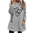 thumbnail image 1 of ShomPort Oversized Hoodies For Women Long Sleeve Hooded Fuzzy Sweatshirt Womens Winter Fleece Sweater With Pockets, 1 of 5