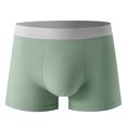 thumbnail image 1 of ShomPort Panties for Mens Color Block Pouch Cotton Mid-Rise Waisted Covered Stretchy Briefs Soft Everyday Underpants, 1 of 7