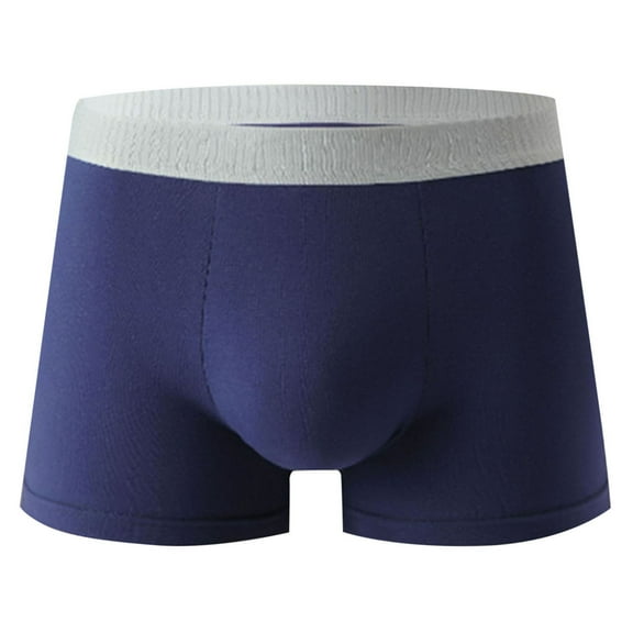 ShomPort Panties for Mens Color Block Pouch Cotton Mid-Rise Waisted Covered Stretchy Briefs Soft Everyday Underpants