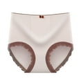 thumbnail image 1 of ShomPort Panties for Women Stretchy High Waist Underwear Lace Trim Comfortable Hipster Briefs, 1 of 3