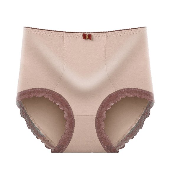 ShomPort Panties for Women Stretchy High Waist Underwear Lace Trim Comfortable Hipster Briefs