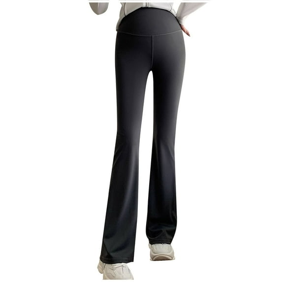 ShomPort Pants for Pregnancy Women Elastic Waist Wide Leg Solid Color Dressy Clothes Over the Belly Business Casual Trousers