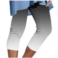 thumbnail image 1 of ShomPort Plus Size Capri Leggings for Women Summer Comfortable Elastic Waist Gradient Yoga Leggings Capris, 1 of 5