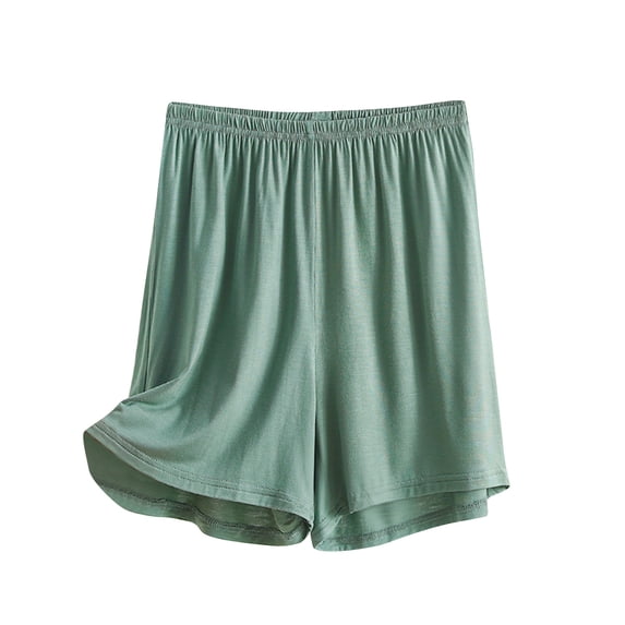 ShomPort Plus Size Pajama Shorts for Women Summer Soft High Waisted Wide Leg Sleep Shorts