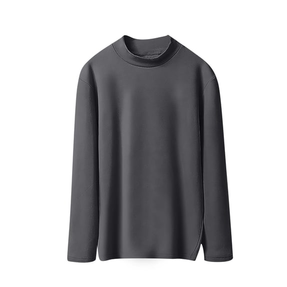 ShomPort Plus Size T-Shirts for Womens Long Sleeve Mock Neck Cutton Soft Tees Tops Breathable Fall Winter Basic Layer Blouses