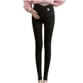 thumbnail image 1 of ShomPort Pregnancy Womens Leggings Cross Front Over the Belly Elastic Waist Yoga Pants Solid Color Athletic Stretchy Clothes, 1 of 7
