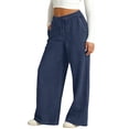 thumbnail image 1 of ShomPort School Casual Pants for Girls High Waist Wide Leg Drawstring Loose Trousers 7-16 Years, 1 of 7