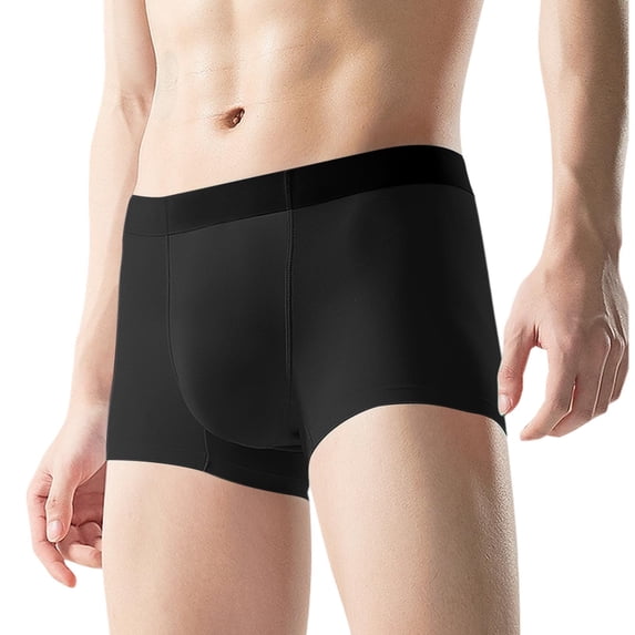 ShomPort Seamless Boxer Briefs for Mens Solid Color Comfort Panties Breathable Smoothing Workout Underwear