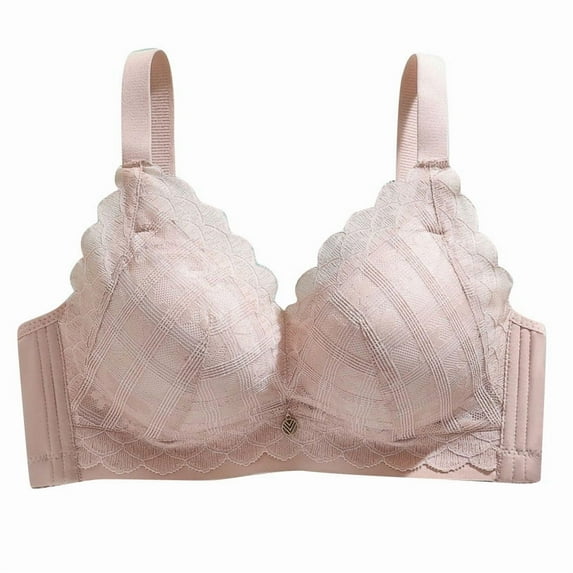 ShomPort Seamless Bras for Womens Lace Soft Padded Without Underwire Adjustable Straps U-Back Stretchy Underwear