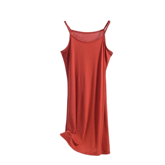 ShomPort Slip Dress for Women Summer Spaghetti Straps Round Neck Comfortable Cami Dress Pajama Dresses Nightgowns