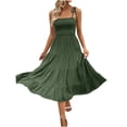 thumbnail image 1 of ShomPort Smocked Dresses for Women Summer Cotton Spaghetti Strap Adjustable Dress Flowy Tiered Maxi Dresses, 1 of 8
