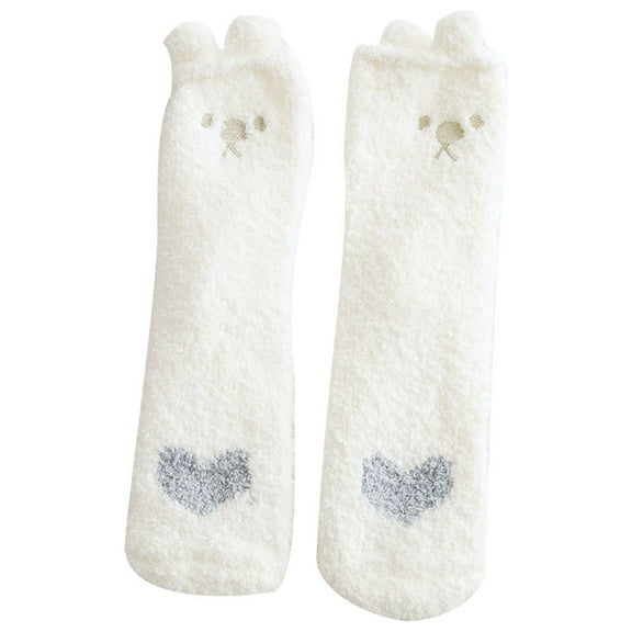 ShomPort Soft Womens Socks Winter Sleep Socks Cozy Soft Thick Warm Sock Cute Fuzzy Socks For Kids