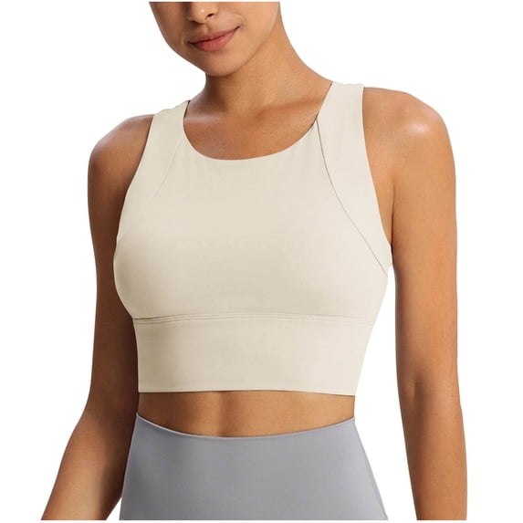 ShomPort Sports Bras for Women High Impact Longline Racerback Casual Support Running Yoga Workout Bra