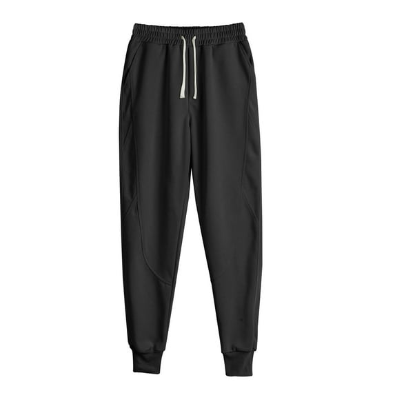 ShomPort Sweatpants for Mens Drawstring Cinch Bottom Straight Leg Ankle Length Cotton Soft Trousers Athletic Jogger Pants with Pockets