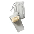 thumbnail image 1 of ShomPort Sweatpants for Mens Wool Lined Drawstring Full Length Soft Pants Lightweight Fall Winter Warm Trousers with Pockets, 1 of 3