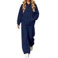 thumbnail image 1 of ShomPort Sweatsuit for Women Fall 2 Piece Outfits Long Sleeve Hoodie Sweatshirts and Wide Leg Joggers Tracksuit Sets, 1 of 6
