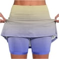 thumbnail image 1 of ShomPort Tennis Skirts for Women with Inner Short Summer Gradient Pockets Mini Skirt Athletic Golf Skorts Skirt, 1 of 5