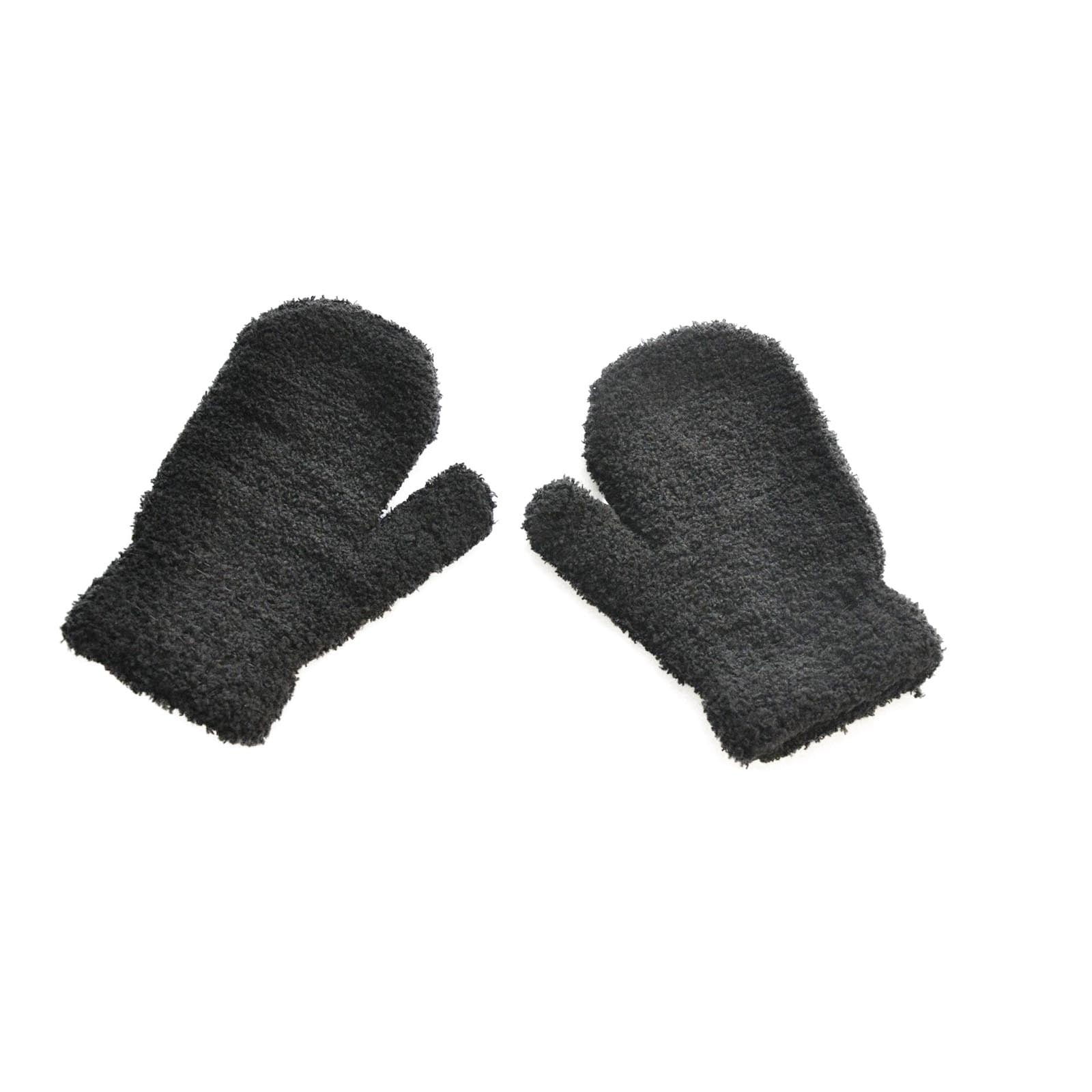 ShomPort Toddler Girl Mittens Solid Color Soft Kids Gloves Winter ...