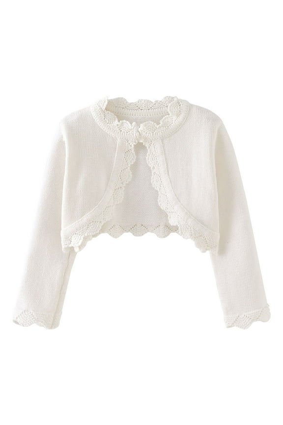 Toddler Girls Cardigan Sweaters Girl Knit Long Sleeve Lace Dress Cover Up Casual Cute Outerwear