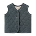 thumbnail image 1 of ShomPort Toddler Vest Winter Padded Fleece Lined Vest Solid Color Lightweight Jacket 2Y-15Y, 1 of 2