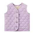thumbnail image 1 of ShomPort Toddler Vest Winter Padded Fleece Lined Vest Solid Color Lightweight Jacket 2Y-15Y, 1 of 2