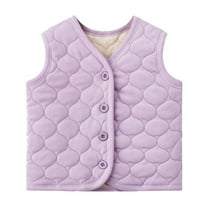 ShomPort Toddler Vest Winter Padded Fleece Lined Vest Solid Color Lightweight Jacket 2Y-15Y