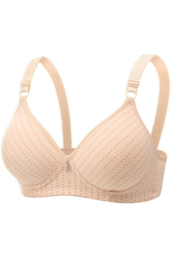 Underwear for Womens Adjustable Straps Supportive U-Back Solid Color Breathable Soft Padded Bras