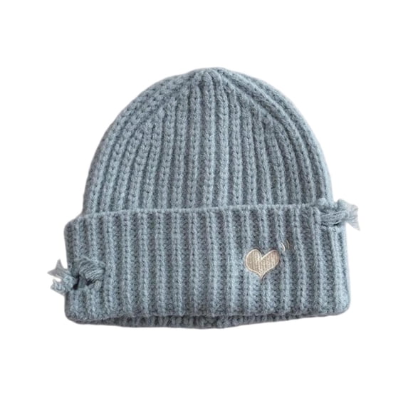 ShomPort Warm Beanie Hat for Boys Girls Trendy Distressed Solid Color Stretchy Thermal Knit Caps Winter Fall 0-15Y
