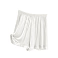 thumbnail image 1 of ShomPort Wide Leg Pajama Shorts for Womens Elastic Waistband Ruffle Solid Color Sleepwear Lightweight Smoothing Lounge Pants, 1 of 4