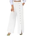 thumbnail image 1 of ShomPort Wide Leg Pants for Women Elastic High Waist Baggy Trousers Lounge Loose Pants with Pocket, 1 of 6