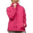 thumbnail image 1 of ShomPort Windbreaker for Womens Long Sleeve Waterproof Foldable Full Zipper Hooded Raincoat Lightweight Climbing Outdoor Jackets, 1 of 8