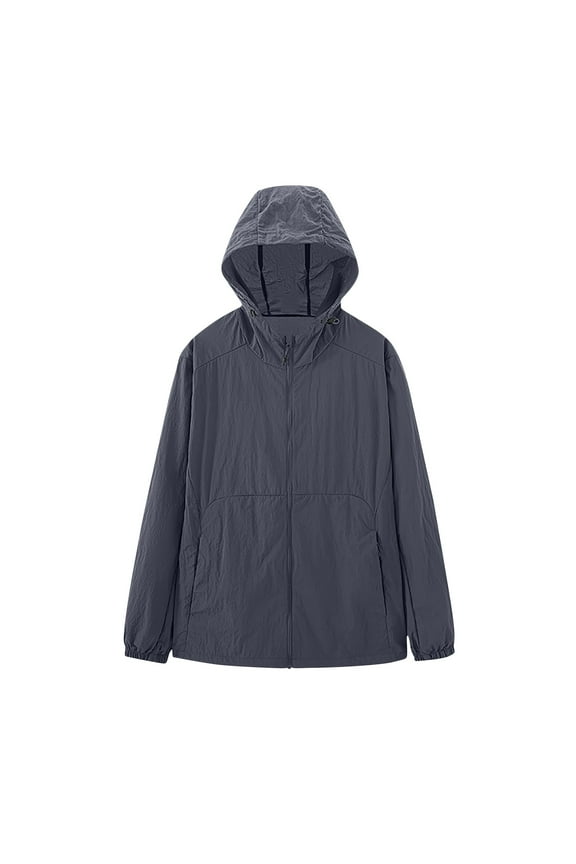 Windbreaker for Womens Waterproof Long Sleeve Zip Up Elastic Cuff Jackets Climbing Hiking Workout Overcoat with Pockets