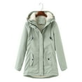thumbnail image 1 of ShomPort Winter Coats for Women Long Sleeve Fleece Lined Hooded Jackets Casual Warm Pockets Outerwear, 1 of 4