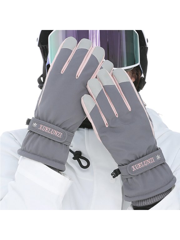 Winter Gloves for Womens Windproof Touch-Screen Outdoor Driving Cycling Ski Workout Thermal Grip Gloves