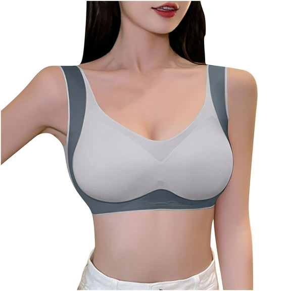 ShomPort Wirefree Bras for Womens Supportive Seamless Full Coverage Comfort Oversized Sports Padded Underwear