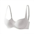thumbnail image 1 of ShomPort Wireless Bras for Womens Seamless Adjustable Straps Push Up Solid Color Full Coverage Padded Underwear, 1 of 3