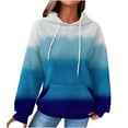 thumbnail image 1 of ShomPort Women Fall Hoodies Casual Long Sleeve Gradient Color Sweatshirt with Pocket Trendy, 1 of 6