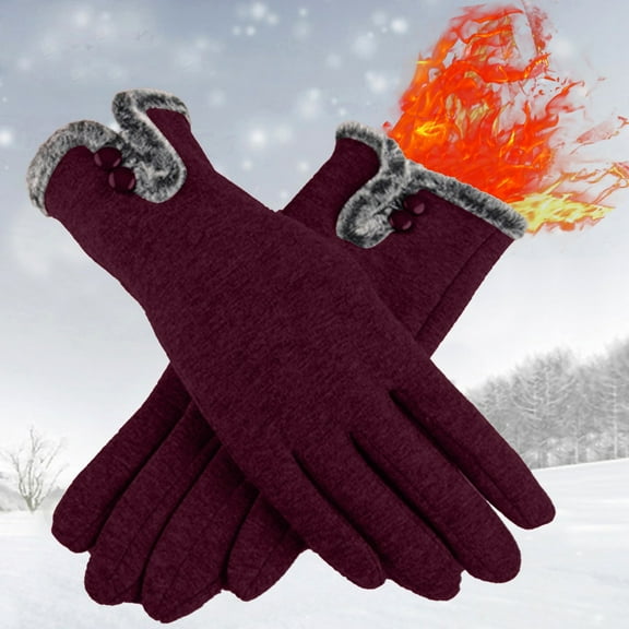 ShomPort Women Gloves Winter Fleece Lined Thick Warm Gloves Thermal Outdoor Touchscreen Gloves
