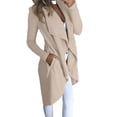 thumbnail image 1 of ShomPort Women Oversized Cardigan Lapel Coat Casual Loose Jacket Long Sleeve Open Front Winter Fall Clothes Trendy, 1 of 7